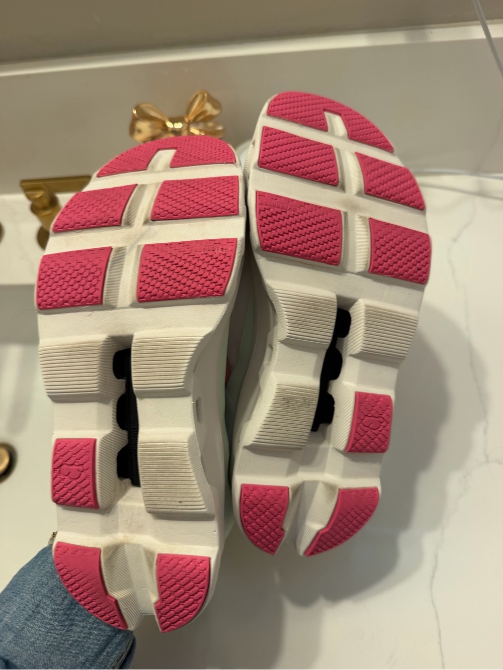 On Cloudmonster White Mint Pink Running Shoes Women’s 9 EU 40.5 - Picture 7 of 10